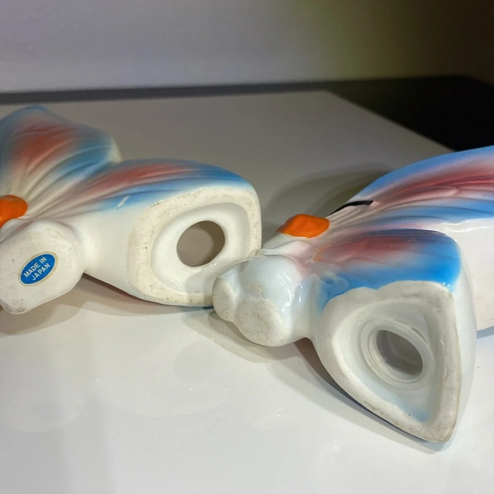 Vintage Japan Pixie Fairy Butterfly Salt & Pepper Shakers - Picture 9 of 10